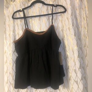 NWT Treasure & Bond back w/ copper beading peplum cotton top - sz Large